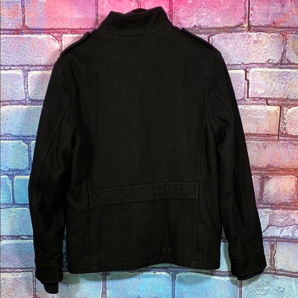 Merona Utility Jacket Slate Black Size M Field Coat Multi Pockets - Picture 3 of 7